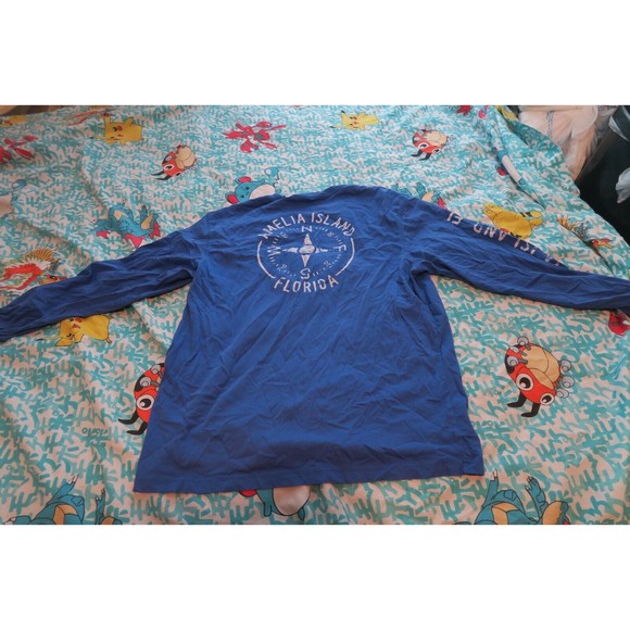 Hiho Amelia Island Florida Compass T-Shirt Resort Vacation Blue Men's Large - Picture 6 of 7